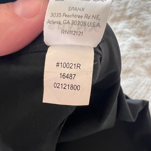 SPANX Thinkstincts open bust, mid-thigh shapewear bodysuit sz XL black - Picture 5 of 5